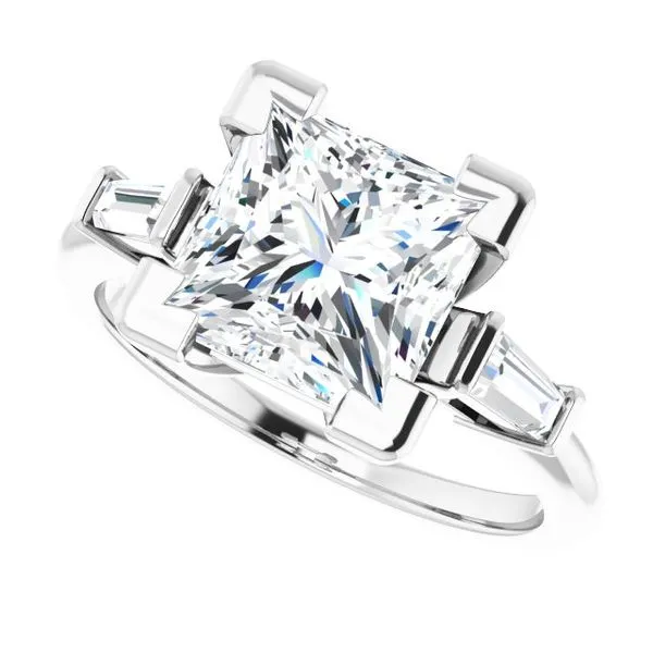 Baguette Accented Engagement Ring Image 5 Shipley's Fine Jewelry Hampstead, MD