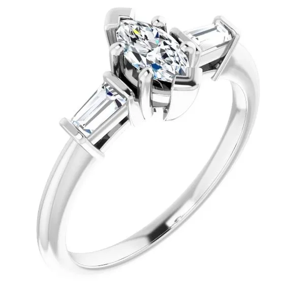 Baguette Accented Engagement Ring Shipley's Fine Jewelry Hampstead, MD