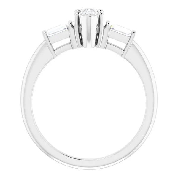 Baguette Accented Engagement Ring Image 2 Shipley's Fine Jewelry Hampstead, MD