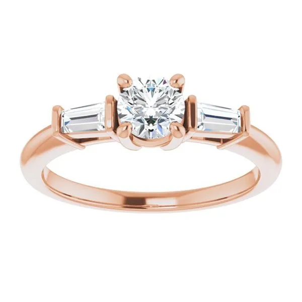 Baguette Accented Engagement Ring Image 3 Shipley's Fine Jewelry Hampstead, MD
