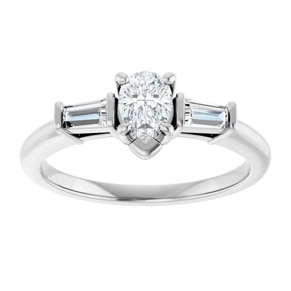 Baguette Accented Engagement Ring Image 3 Berilian Jewelers Folsom, CA