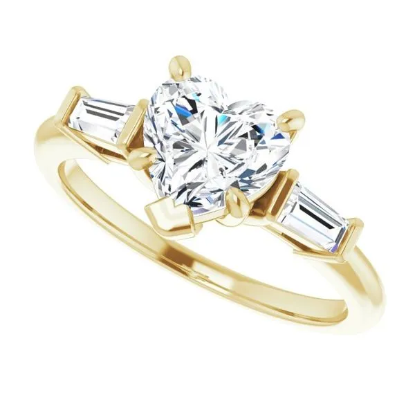 Baguette Accented Engagement Ring Image 5 Berilian Jewelers Folsom, CA