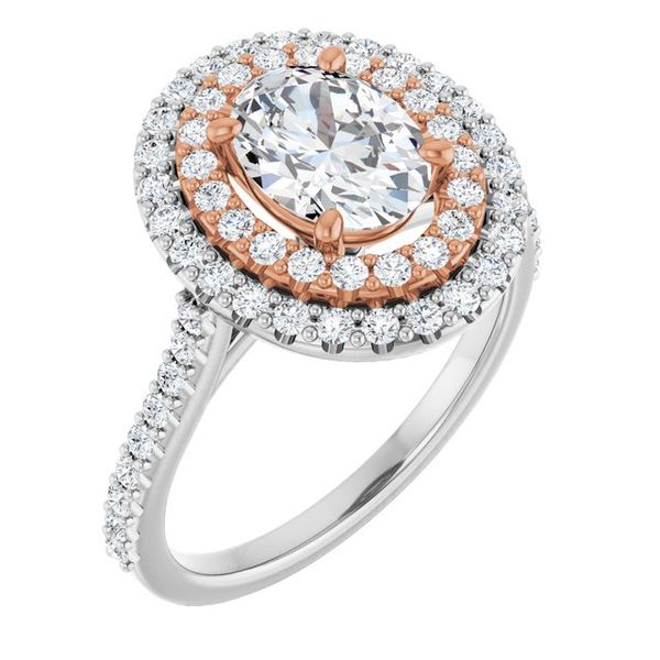 Double Halo-Style Engagement Ring