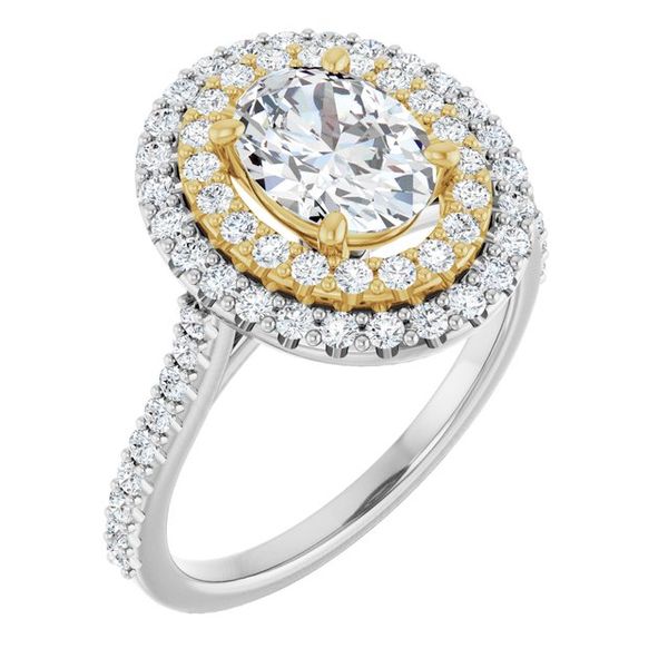 Double Halo-Style Engagement Ring
