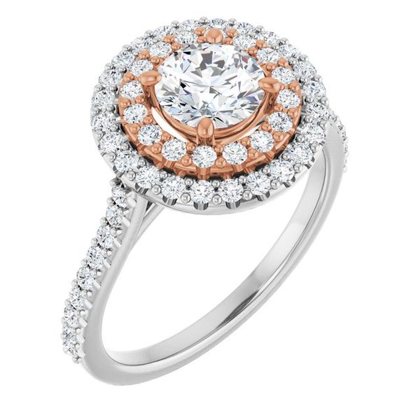 Double Halo-Style Engagement Ring