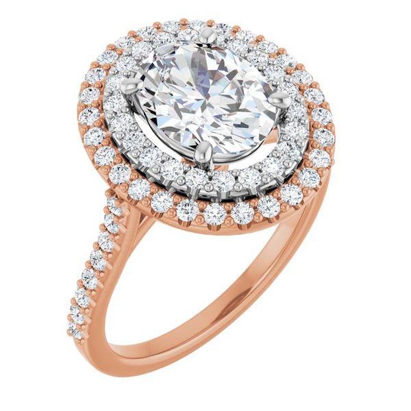 Double Halo-Style Engagement Ring