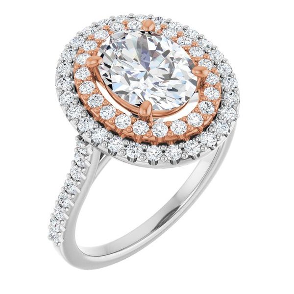 Double Halo-Style Engagement Ring