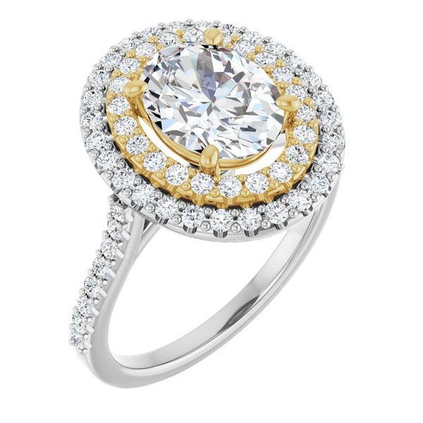 Double Halo-Style Engagement Ring