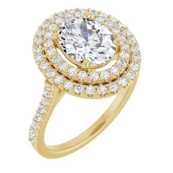 Double Halo-Style Engagement Ring