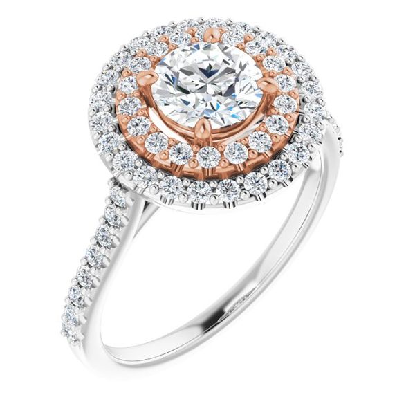 Double Halo-Style Engagement Ring