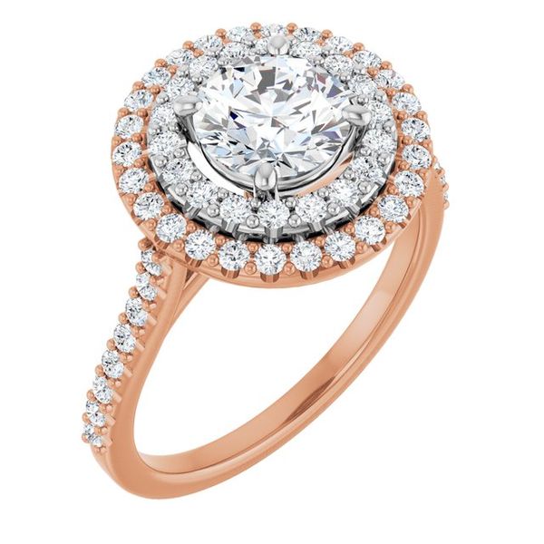 Double Halo-Style Engagement Ring