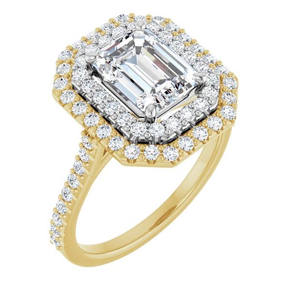 Double Halo-Style Engagement Ring
