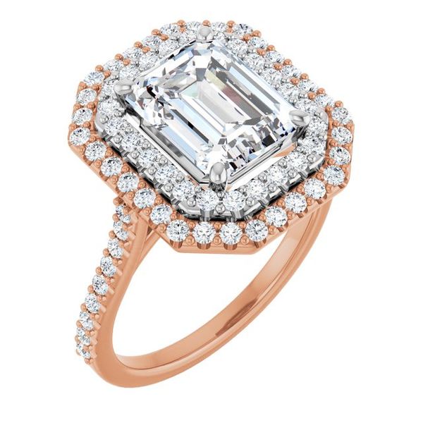 Double Halo-Style Engagement Ring