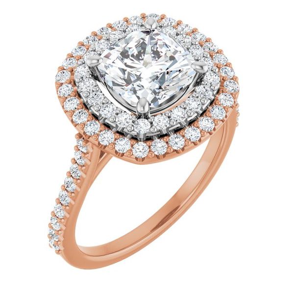 Double Halo-Style Engagement Ring