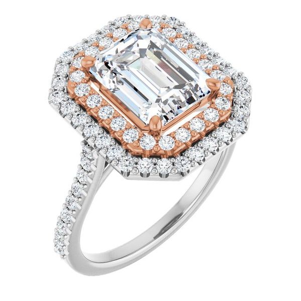 Double Halo-Style Engagement Ring