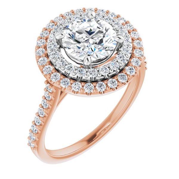 Double Halo-Style Engagement Ring