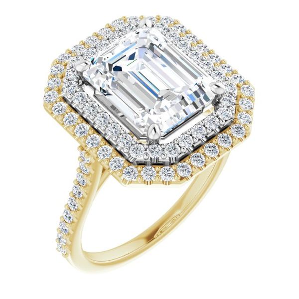 Double Halo-Style Engagement Ring