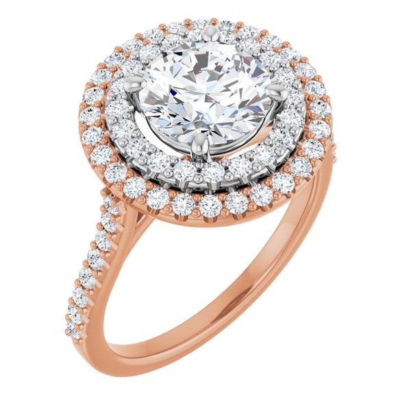 Double Halo-Style Engagement Ring