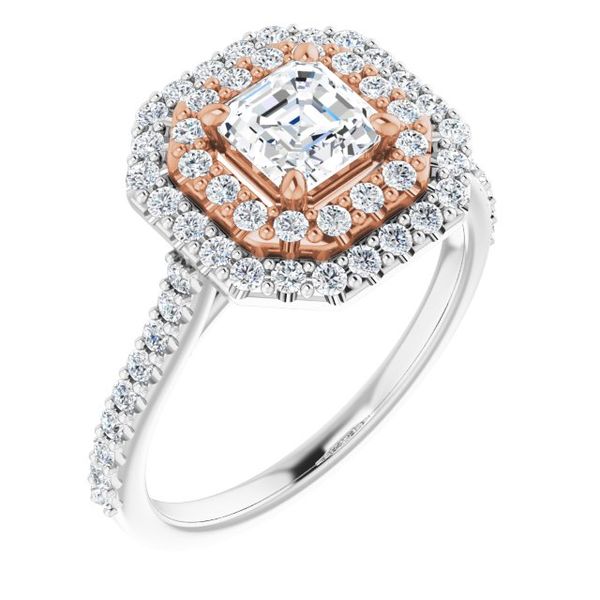 Double Halo-Style Engagement Ring