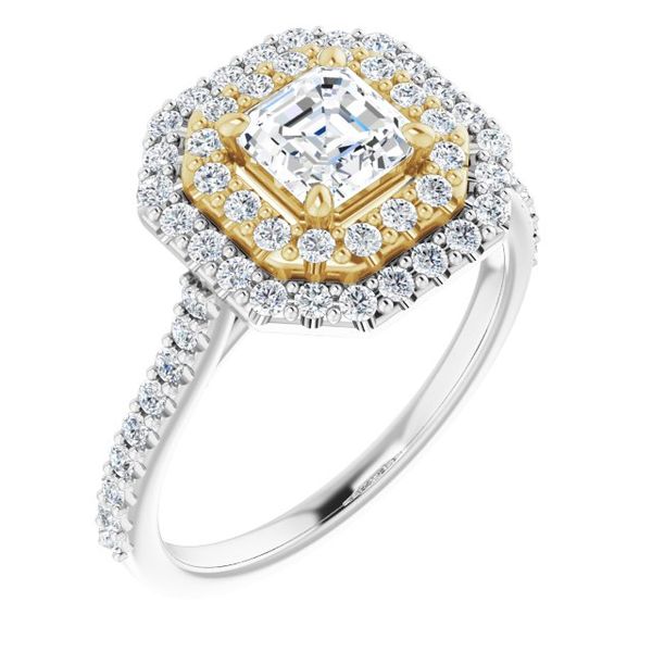 Double Halo-Style Engagement Ring