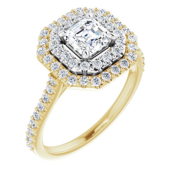 Double Halo-Style Engagement Ring