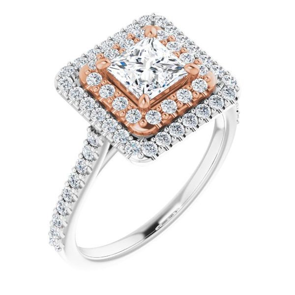 Double Halo-Style Engagement Ring
