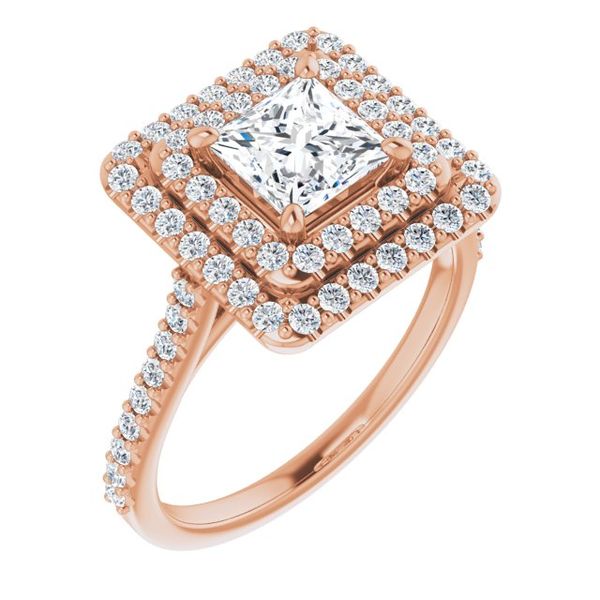 Double Halo-Style Engagement Ring