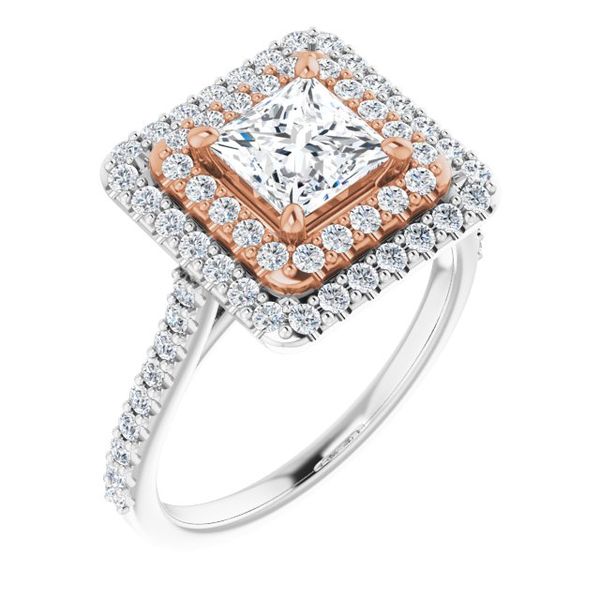 Double Halo-Style Engagement Ring