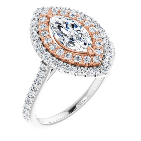 Double Halo-Style Engagement Ring