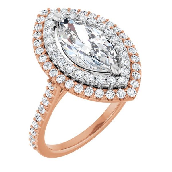 Double Halo-Style Engagement Ring