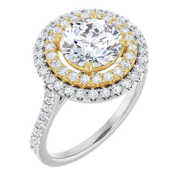 Double Halo-Style Engagement Ring