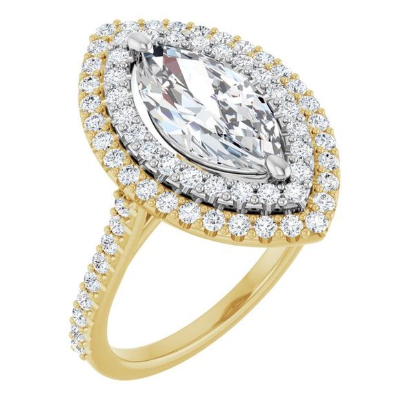 Double Halo-Style Engagement Ring