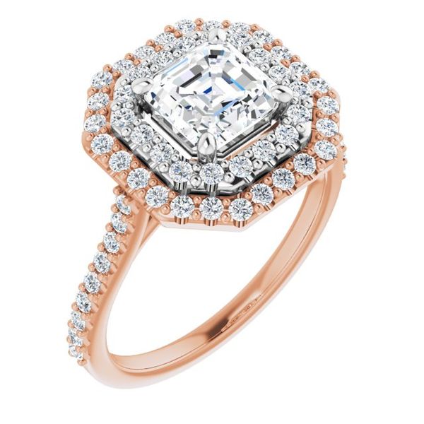 Double Halo-Style Engagement Ring