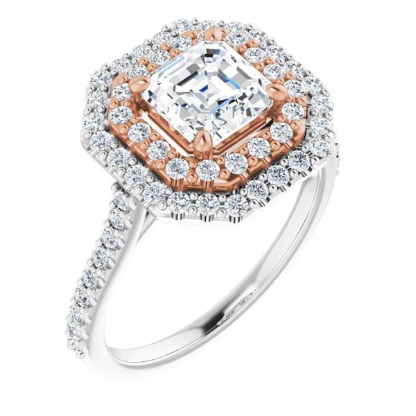Double Halo-Style Engagement Ring