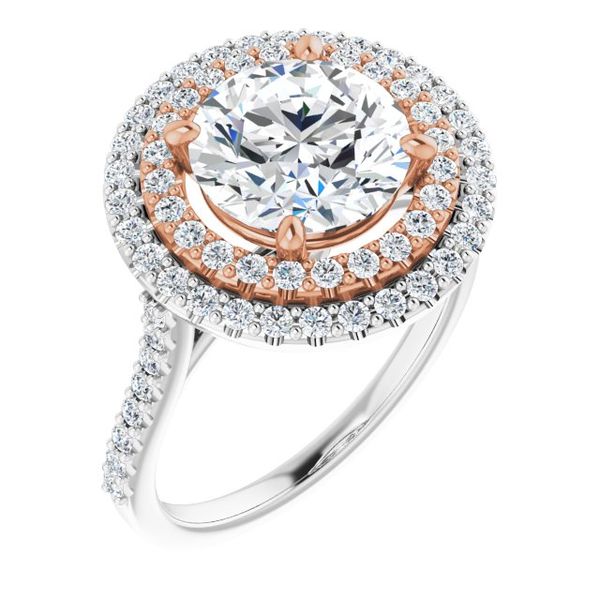 Double Halo-Style Engagement Ring