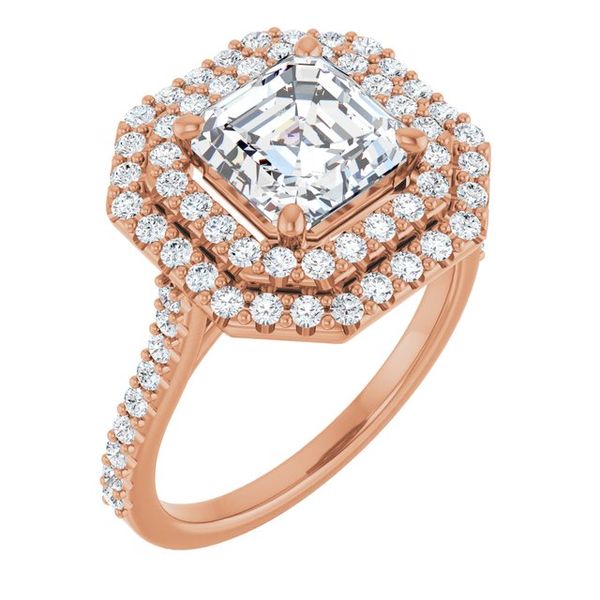 Double Halo-Style Engagement Ring