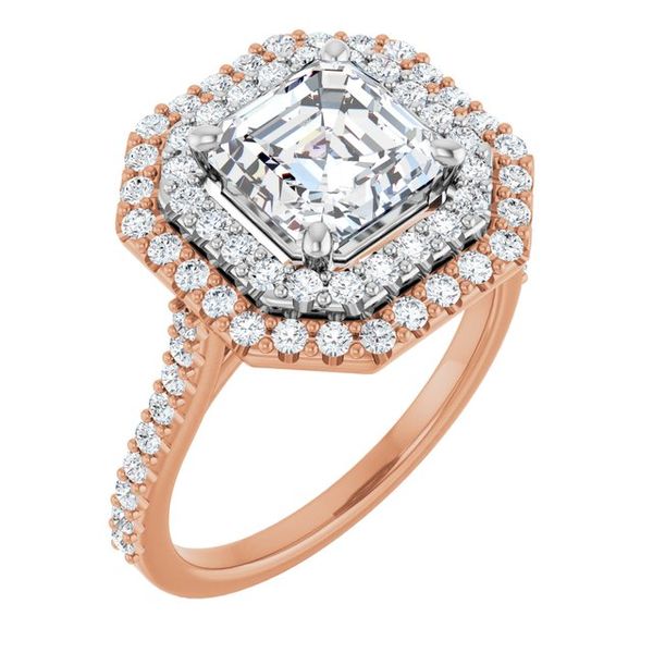 Double Halo-Style Engagement Ring