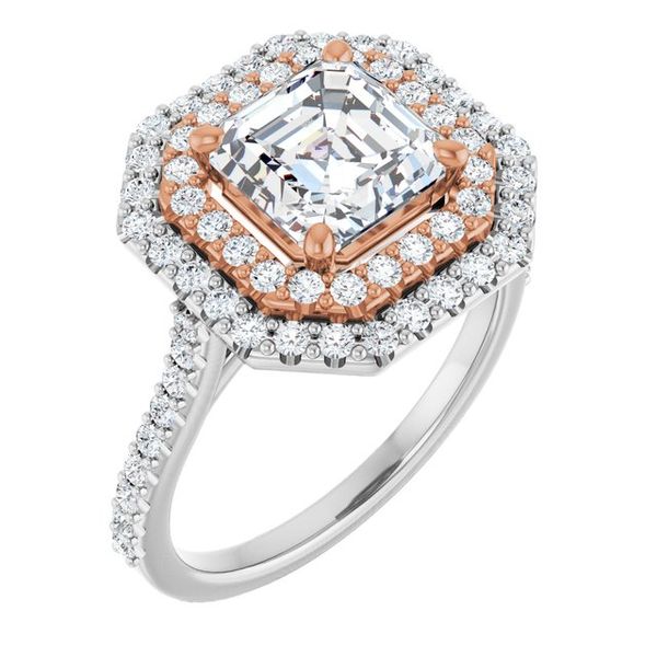 Double Halo-Style Engagement Ring