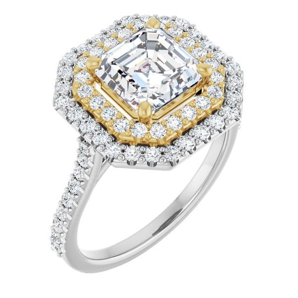 Double Halo-Style Engagement Ring
