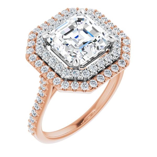 Double Halo-Style Engagement Ring