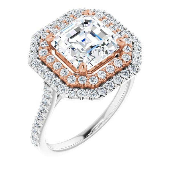 Double Halo-Style Engagement Ring