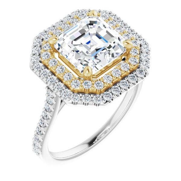 Double Halo-Style Engagement Ring