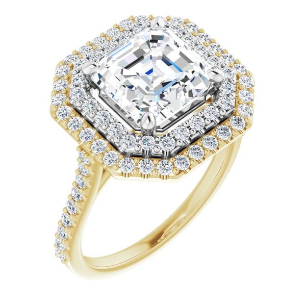 Double Halo-Style Engagement Ring