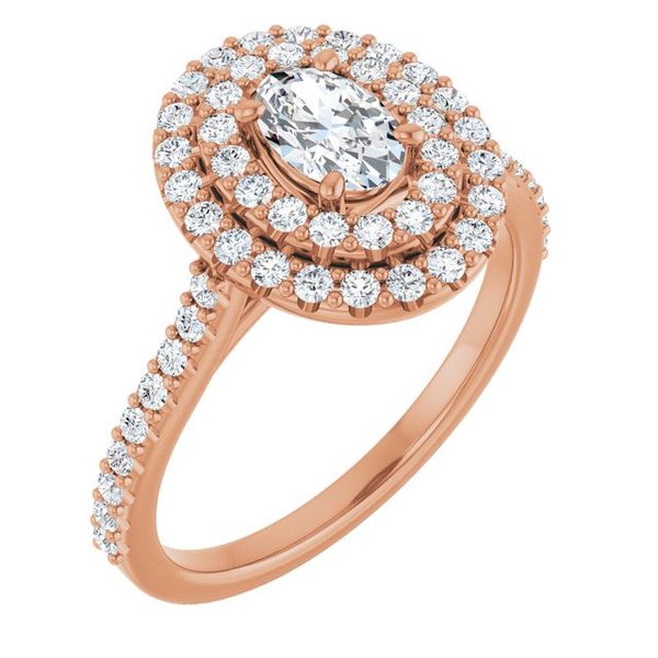 Double Halo-Style Engagement Ring