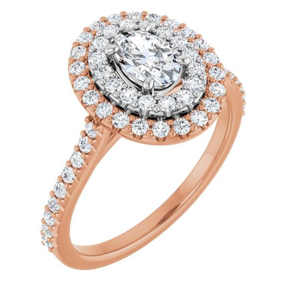 Double Halo-Style Engagement Ring