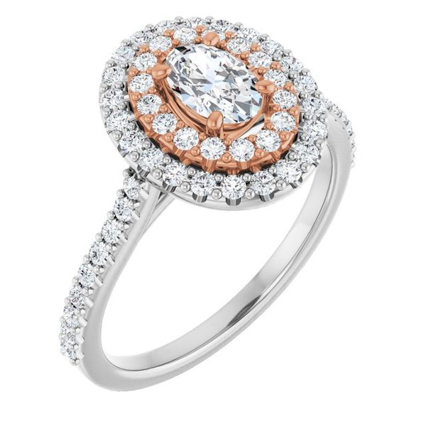 Double Halo-Style Engagement Ring