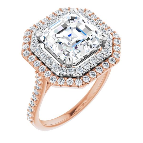 Double Halo-Style Engagement Ring