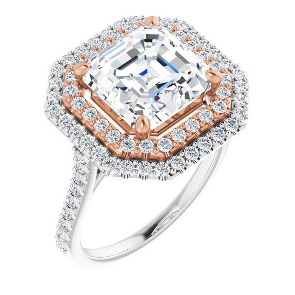 Double Halo-Style Engagement Ring