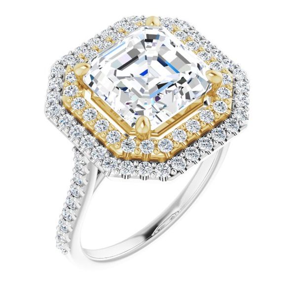 Double Halo-Style Engagement Ring