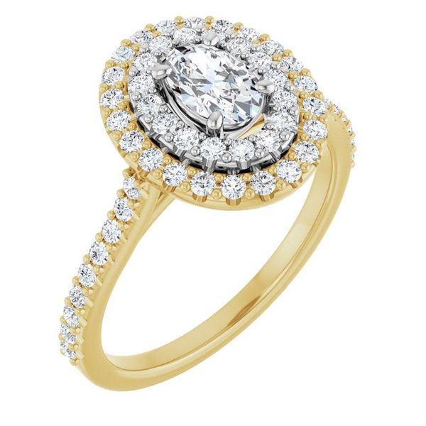 Double Halo-Style Engagement Ring